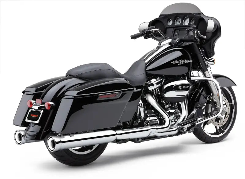 4" Nh Slip Ons Chrome Flh/Flt 17 22 - COBRA