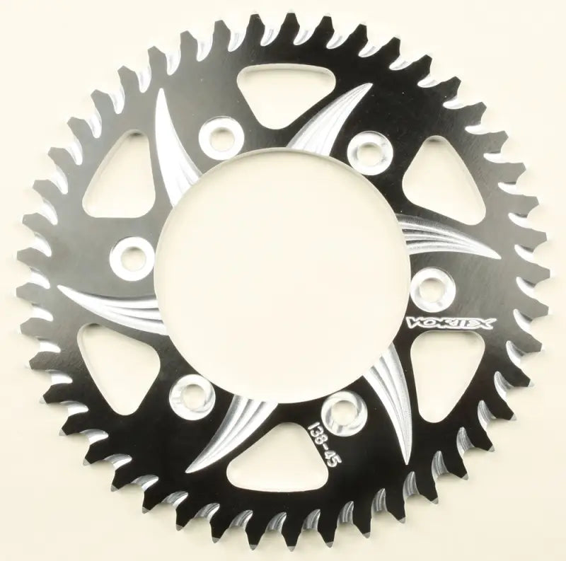 438ZK-45 Rear Cat5 Sprocket Aluminum 45t 530 Blk Kaw/Suz/Yam