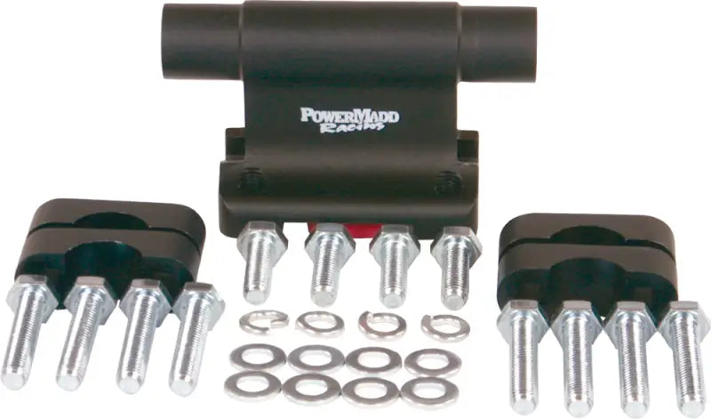Black handlebar riser kit with mounting hardware for Ski Doo Pivot Adapter Kit