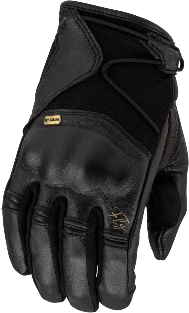 Black leather women’s Venus glove 476-6124S Fly Racing motorcycle glove