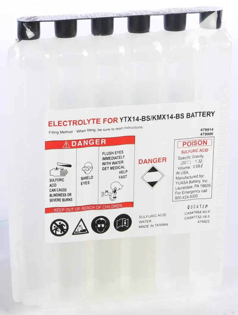479914 Electrolyte Pack Ytx14 Bs Ea/ Acid Pack Ytx14 Bs