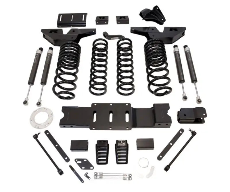 Black truck suspension lift kit with Falcon shocks for a 6-inch lift upgrade