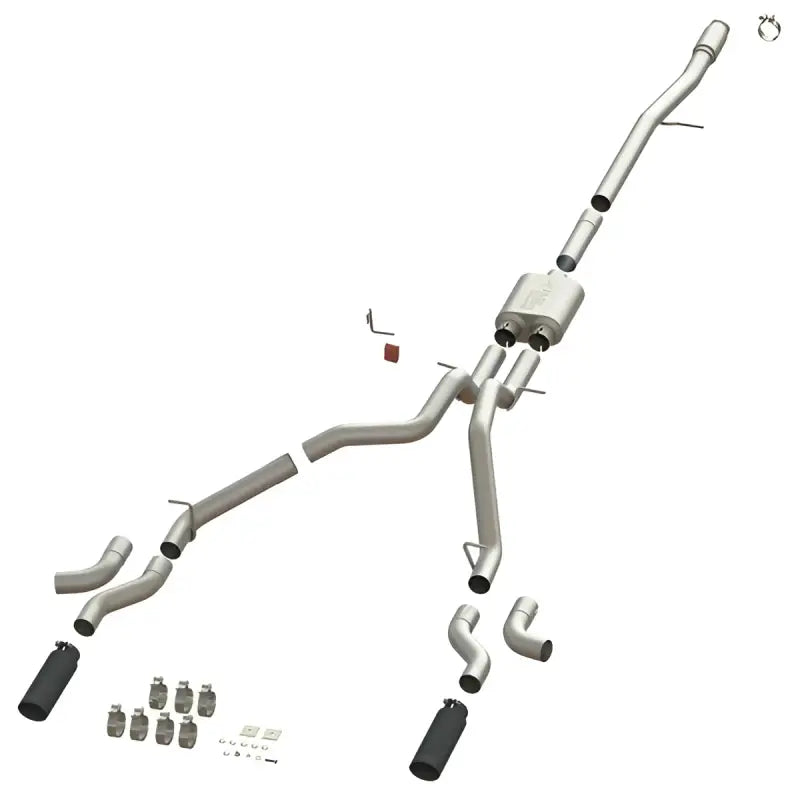 Exhaust system components of 50101 Speedfx Cat-Back Exhaust for Silvrd Sierra