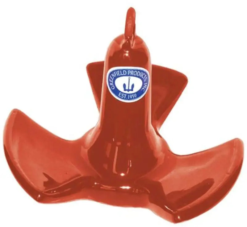 520-RD Greenfield River Anchor 20Lb Red, high-quality river anchor with Greenfield Products logo, durable and reliable for boating.