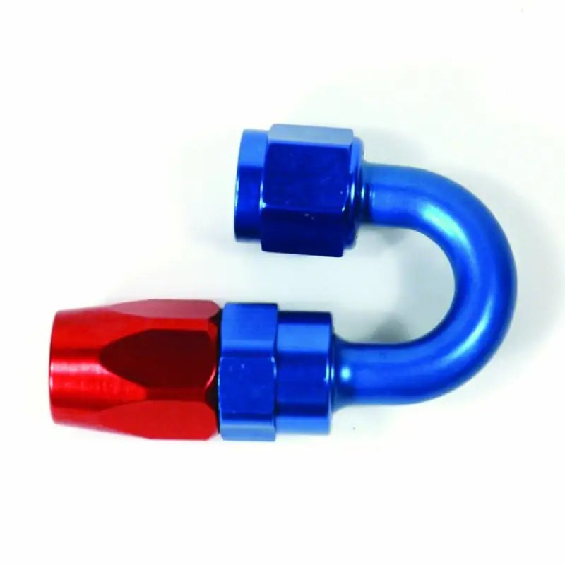 Red and blue anodized aluminum hose fitting for pipe tee with 560425BK Speedfx NPTF BLK Flar