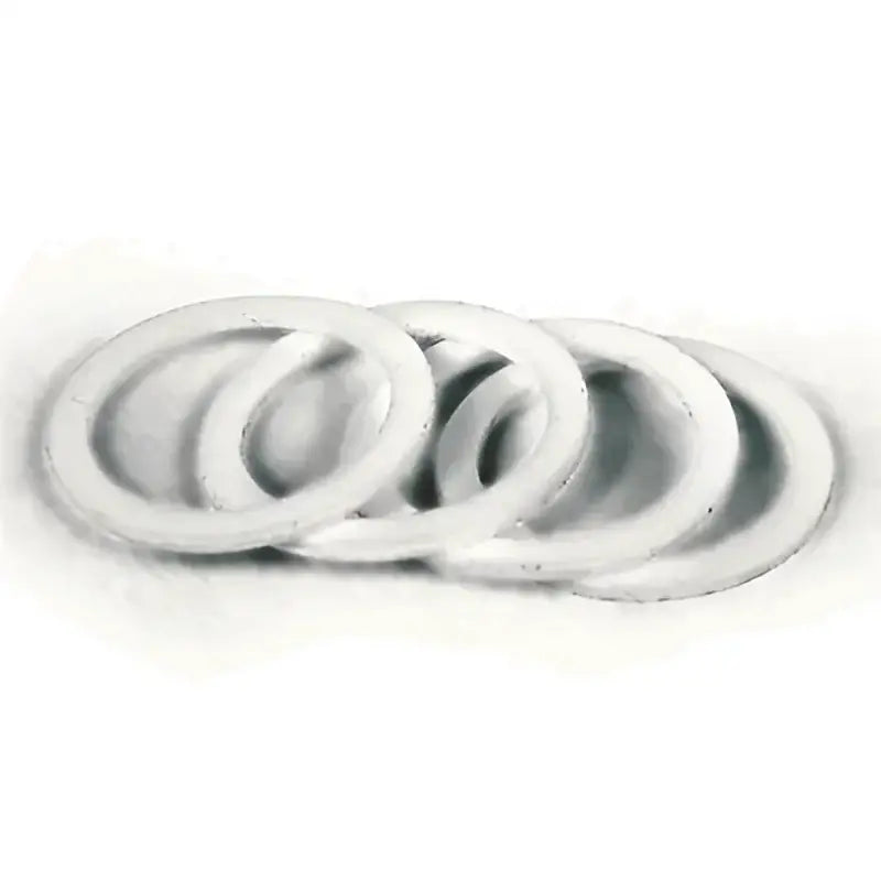 Four white Teflon washers ideal for -8AN Teflon applications in 579089 Speedfx