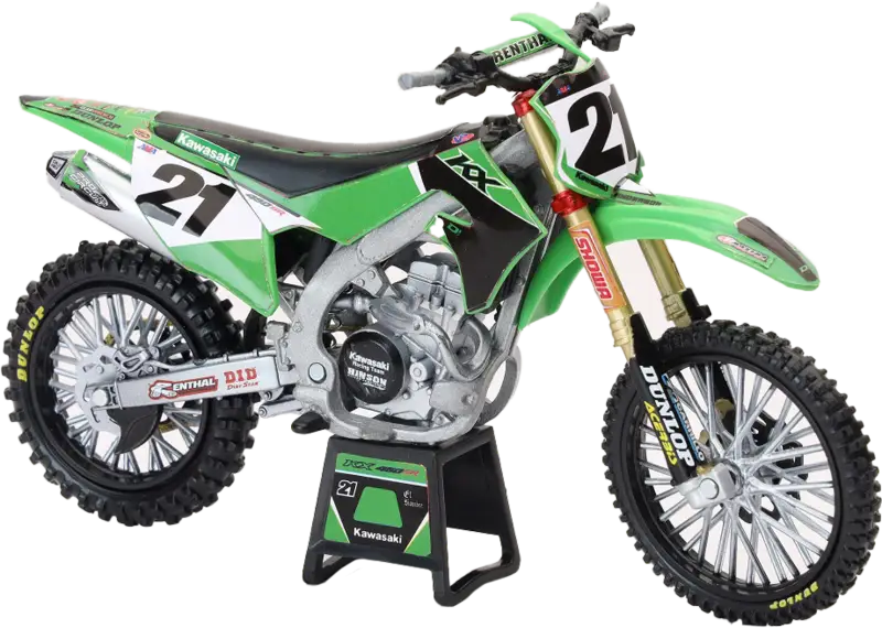 58413 New-Ray 1:12 Scale Kawasaki Factory Team Kx450F Jason Anderson #21