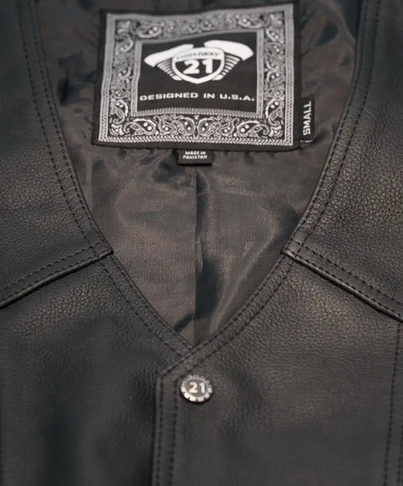 #6049 489-1070~3 Six Shooter Vest Black Md
