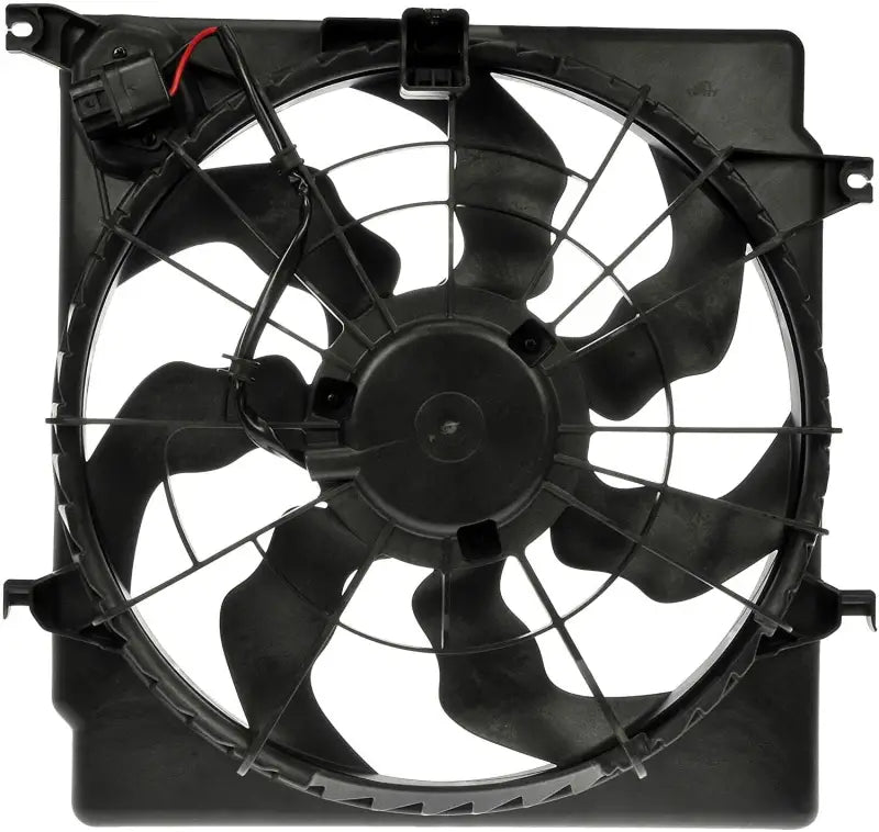 Black plastic radiator fan assembly for Dorman fan assembly and fan replacement
