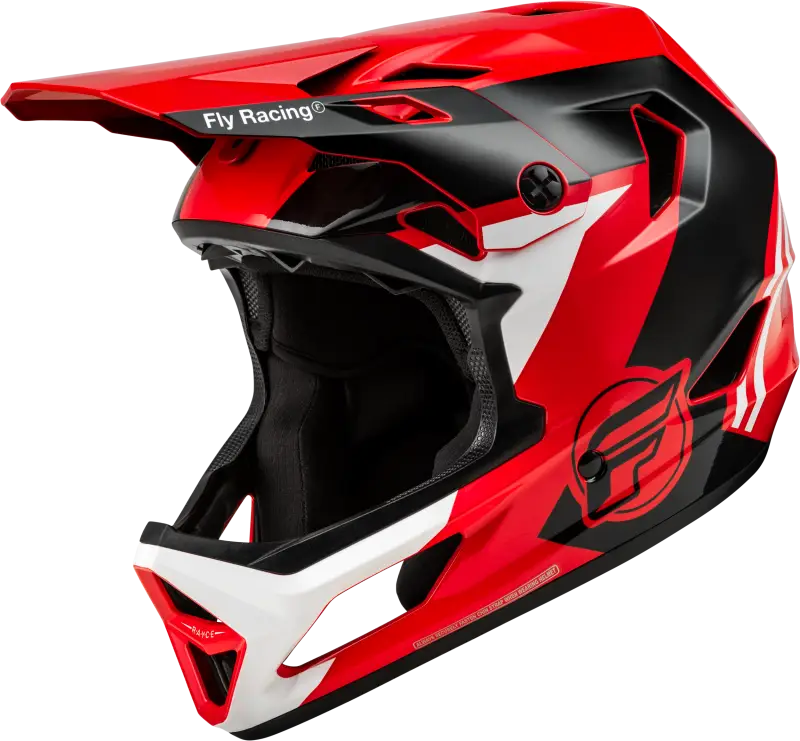 Red, black, and white youth Rayce helmet 73-3611YS for motocross riding