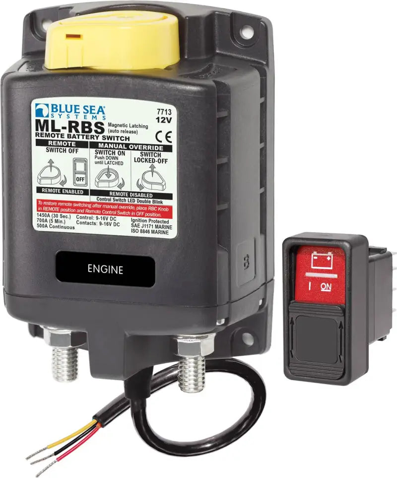 7713-BSS Blue Sea Solenoid Ml 12V Rbs Spst W/Man 2