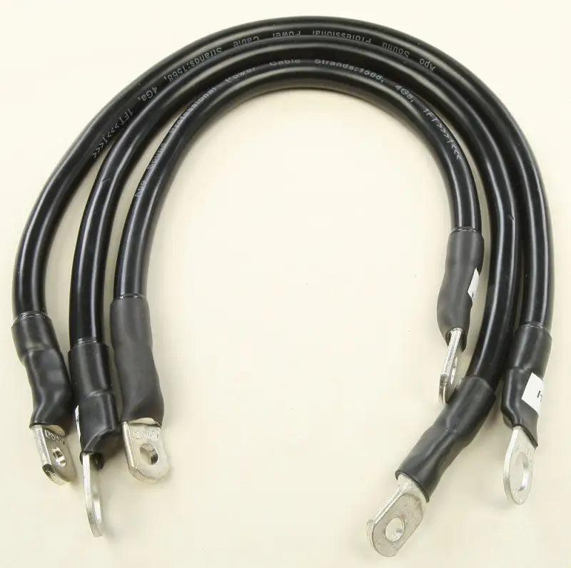 Black battery cable kit with metal ring terminals for 79-3003 Low Rider Fxr balls battery