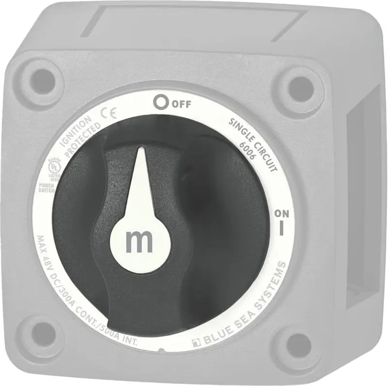 7901200-BSS Blue Sea Switch Battery M Knob Replace Blk - Disconnect