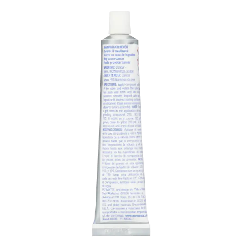 White tube of Permatex 80036 valve grinding compound for lapping