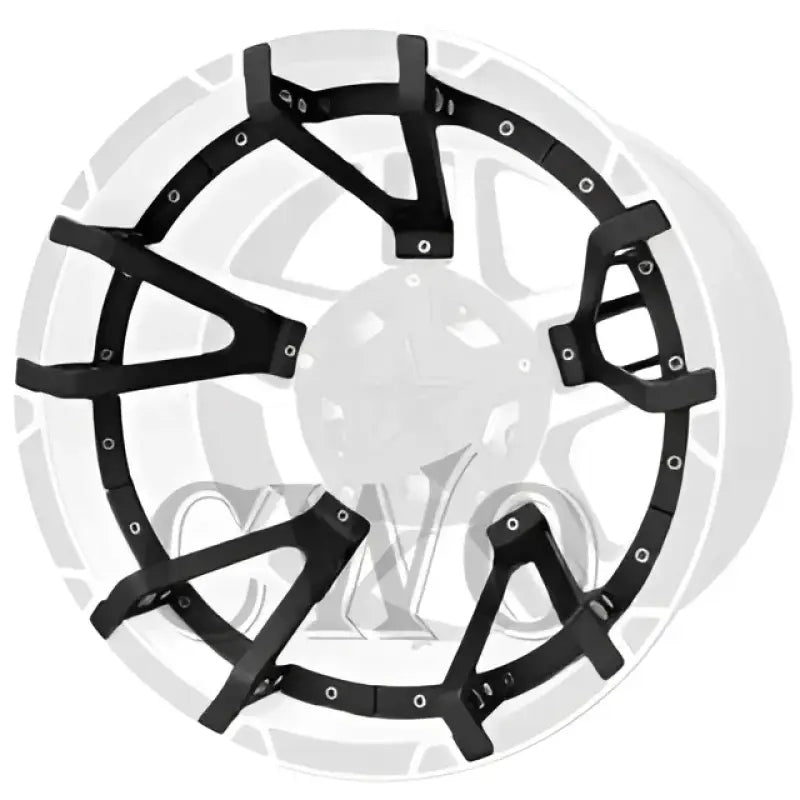 Black and white off-road wheel for 827MS220-CH Wheel Pros mid-spoke inserts