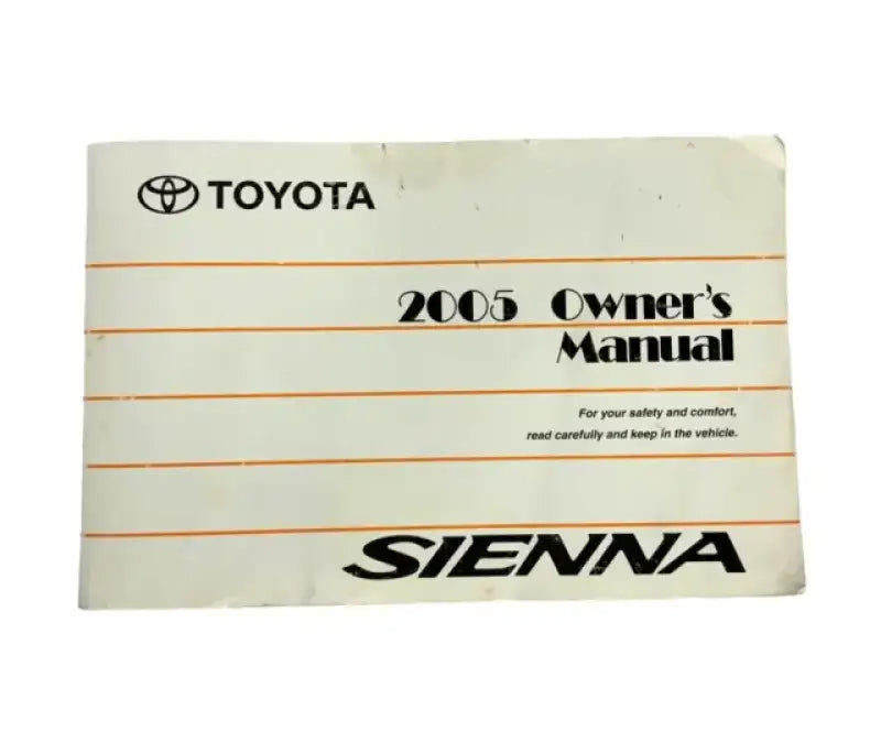 2005 Toyota Sienna owner’s manual with 86-50091 A1 Remfg Inc mass airflow sensors