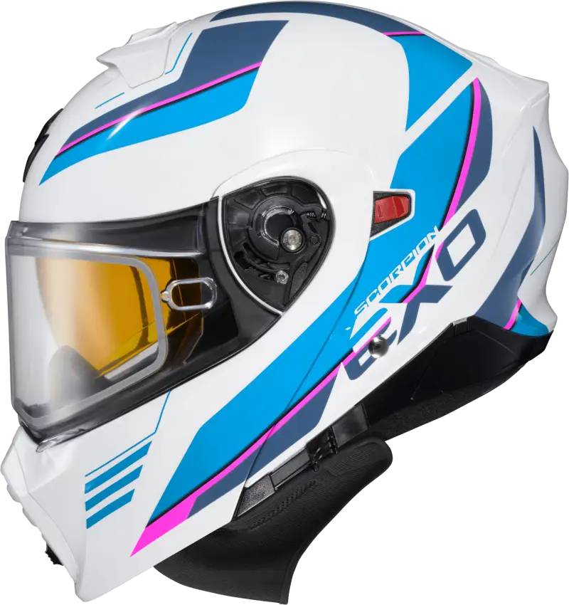 93-1026-SD Scorpion Exo Exo-Gt930 Cold Weather Helmet Modulus Wht/Blu Xl (Dual Pane) - RV and Auto Parts