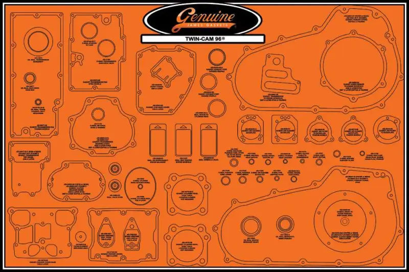 JAMES GASKETS 99000-TC96 Gasket Display Board