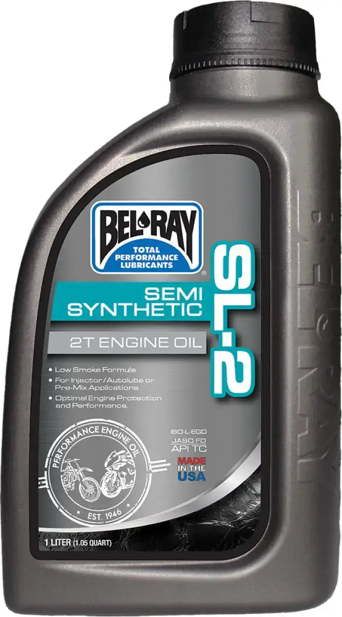 99460-B1LW Bel-Ray Sl-2 Semi-Synthetic 2T Engine Oil 1L