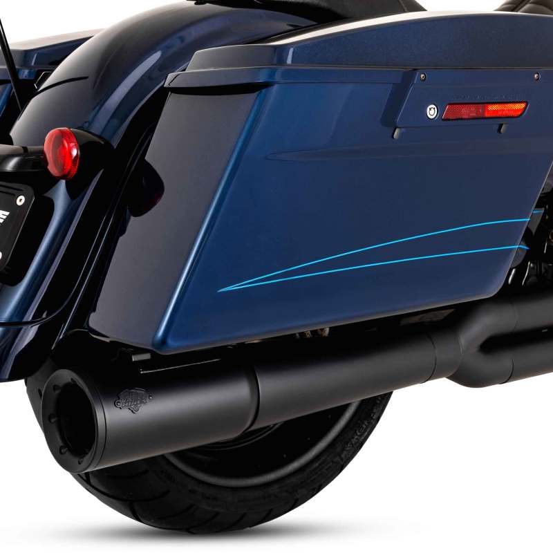 Vance & Hines HD Dresser 17-22 Pro Pipe 2-1 Black PCX Full System Exhaust - 47383