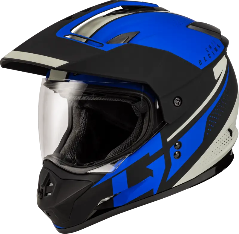 A1116117 Gmax Gm-11 Decima Helmet Matte Black/Blue Xl - RV and Auto Parts
