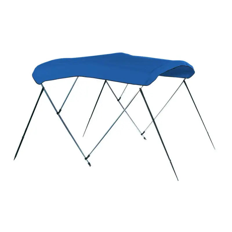 Blue boat canopy with metal frame for 4687U W Boot and Bow 4687U Sunbrella cover