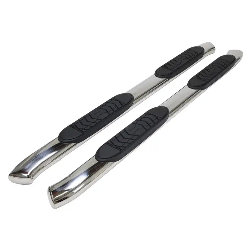 Chrome side step bars with oval bent end for A7065S Trailfx 5 Oval Bent End Bar Pss
