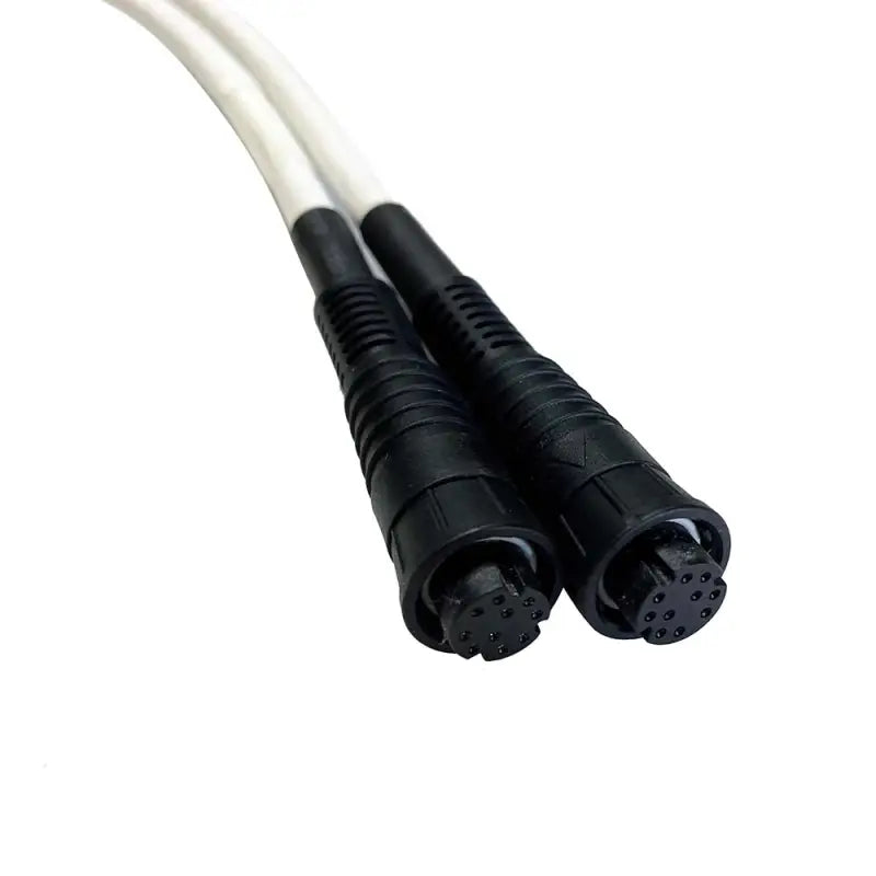 White cables with black connectors for Raymarine Cyclone Radar data, 15M length