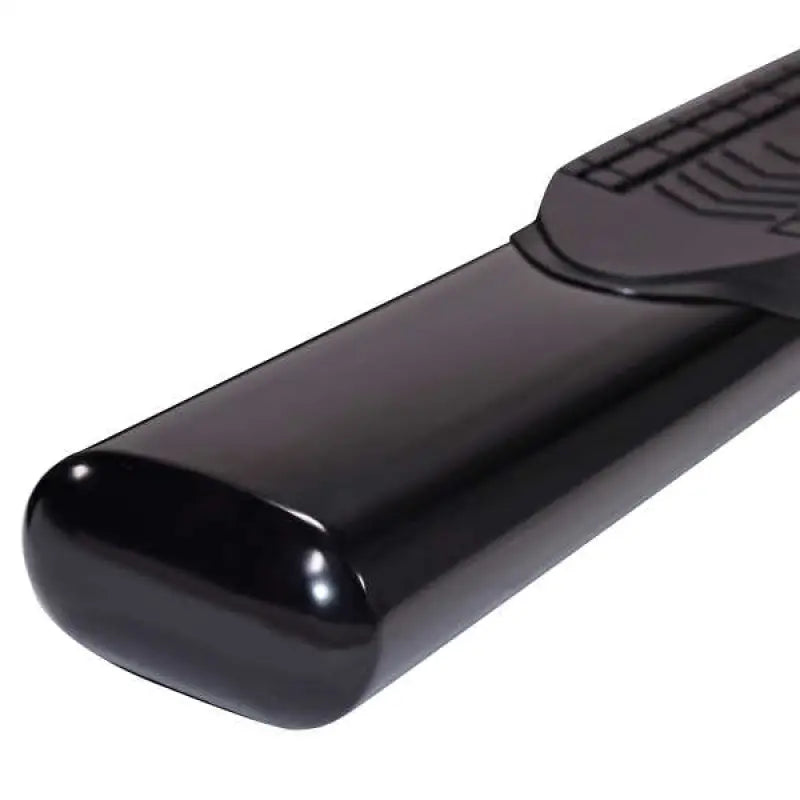 Glossy black A8249B Trailfx oval step running board with textured pad for Ram 1500