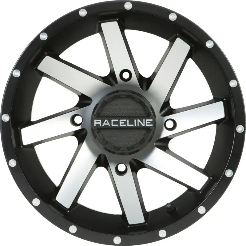 A82M-47011-52 Raceline Twist Wheel 14X7 4/110 5+2 (+10Mm) Blk/Machined