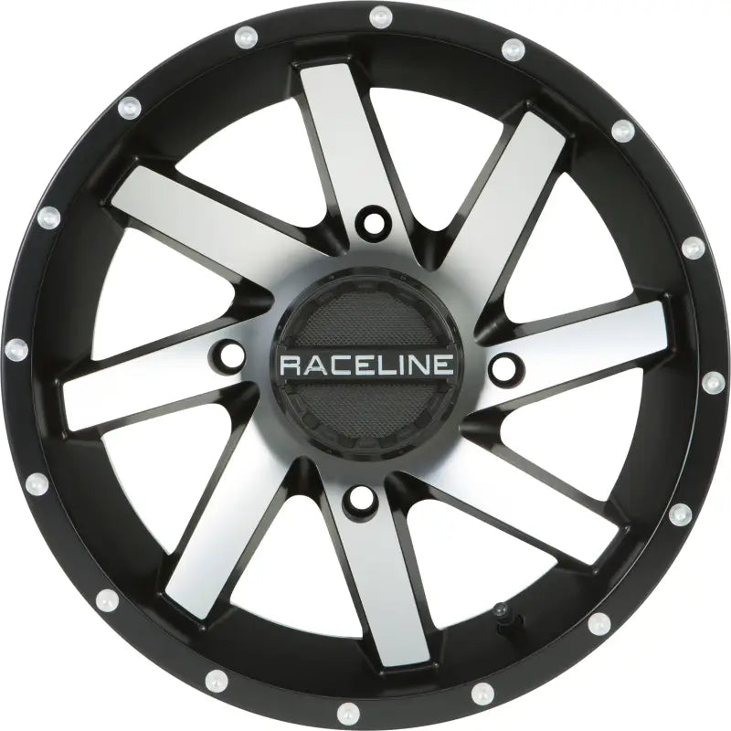 A82M-47037-52 Raceline Twist Wheel 14X7 4/137 5+2 (+10Mm) Blk/Machined