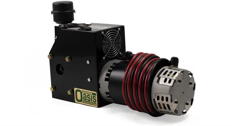 Black and silver air compressor for Hornblaster Oasis XD4000 horn system