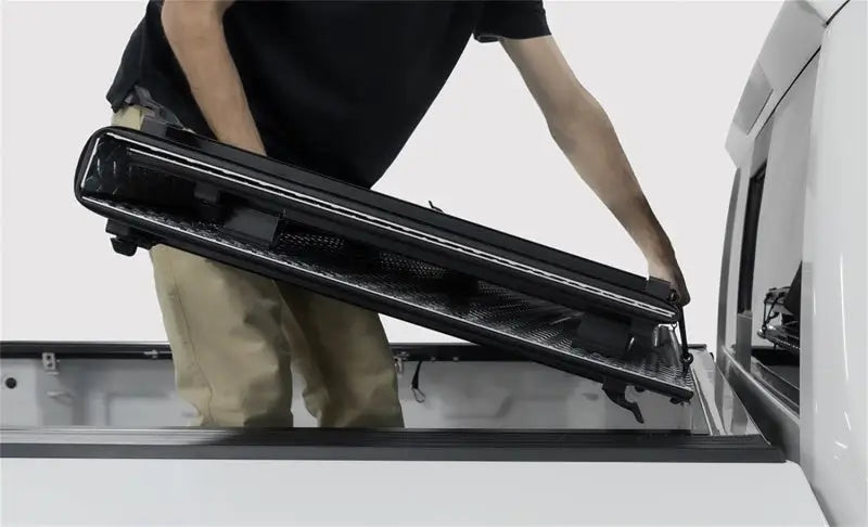 Access LOMAX Tri-Fold Cover Black Urethane Finish 19 + Chevrolet Silverado 1500 - 6ft 6in Bed