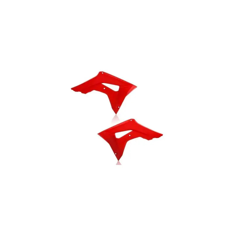 Red plastic motorcycle fairing pieces for Honda CRF250R and CRF450R models