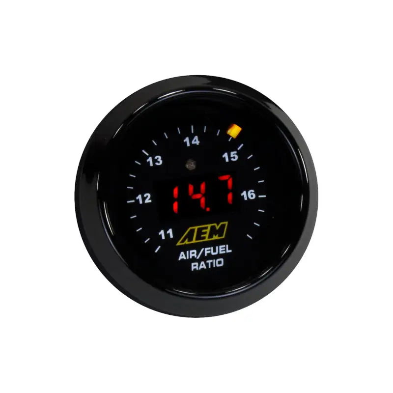 AEM Digital Wideband UEGO Gauge with Bosch LSU 4.9 sensor, ideal for RV, automotive, powersports, off-road, marine, exterior, truck accessories, interior, and racing applications.