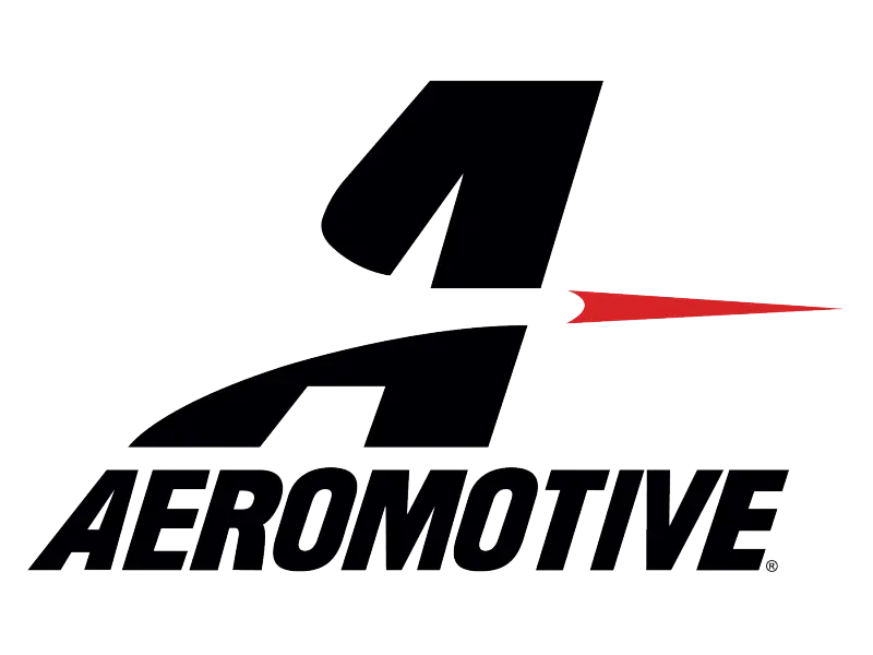 Aeromotive logo on Aeromotive A4 Carbureted Regulator with male flare fittings