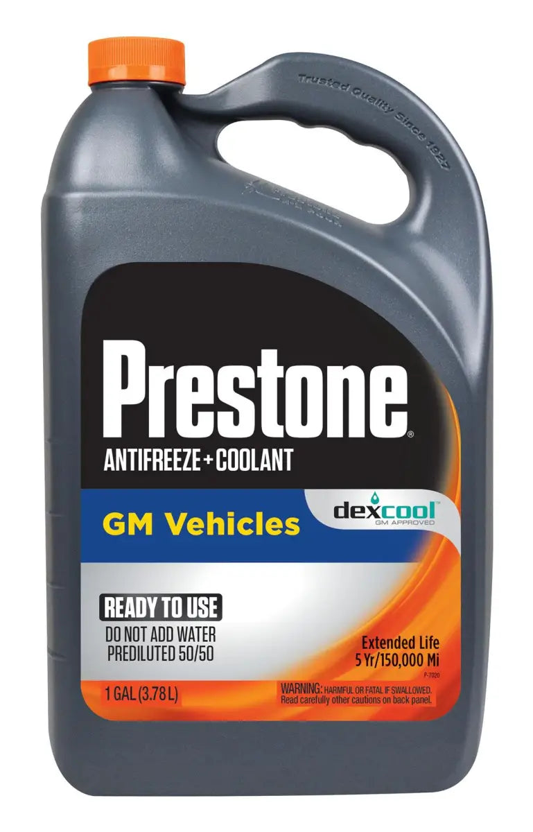 Prestone AF850/2F Prs Af Dexcool El 50% 6X1Ga Antifreeze Coolant for GM Vehicles, 1 Gallon Premixed, Advanced Dexcool Technology, Ready to Use, Extended Life 5 Years/150,000 Miles.