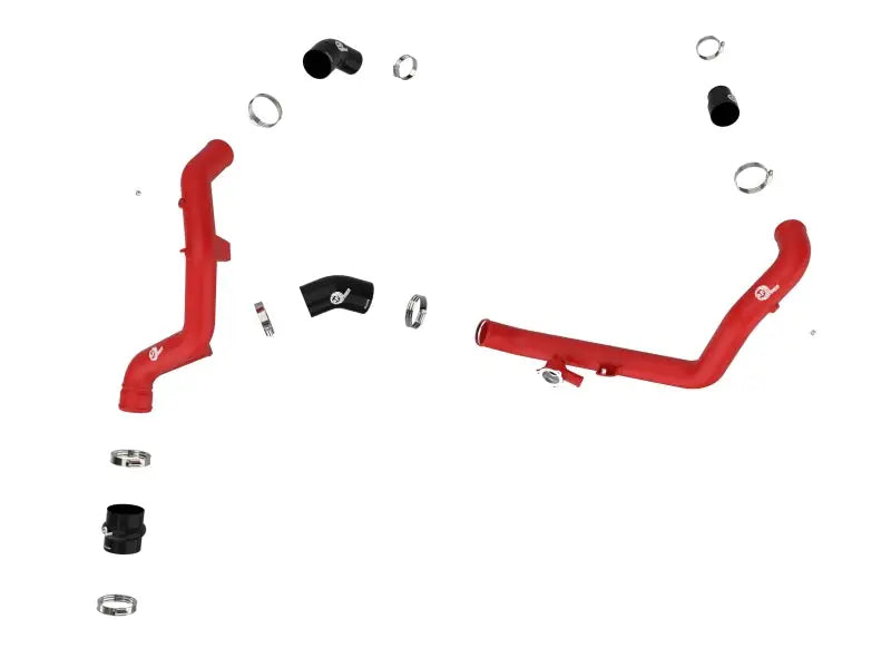 aFe Bladerunner 2-1/4 IN Aluminum Hot Charge Pipe Black 20-23 Ford Explorer/Explorer ST - Red - Forced Induction