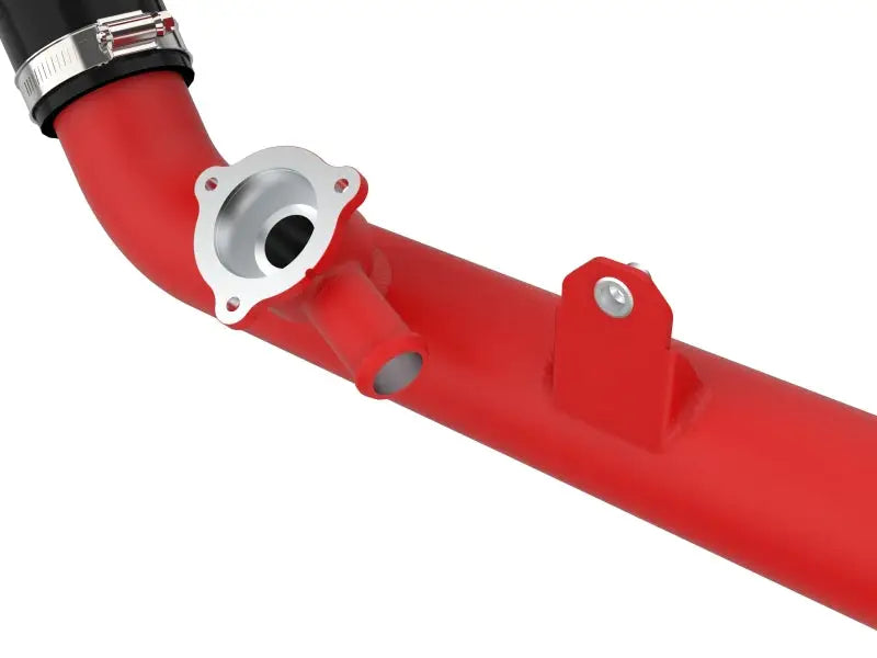 aFe Bladerunner 2-1/4 IN Aluminum Hot Charge Pipe Black 20-23 Ford Explorer/Explorer ST - Red - Forced Induction