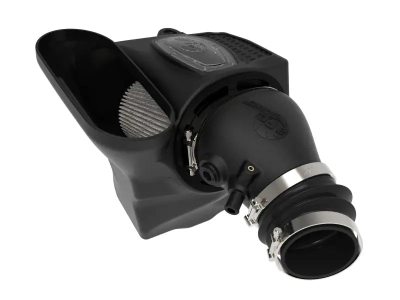 Black air intake system for Jeep Wrangler 392 with aFe Momentum GT Pro Dry cold air intake