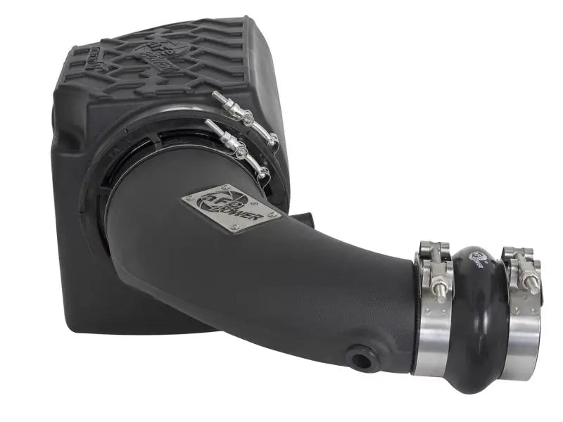 Black air intake system for Jeep Wrangler with aFe Momentum GT Stage 2 Pro 5R Intake