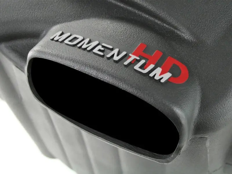 Gray aFe Momentum HD Pro Dry intake with Momentum HD logo for GM Diesel Trucks