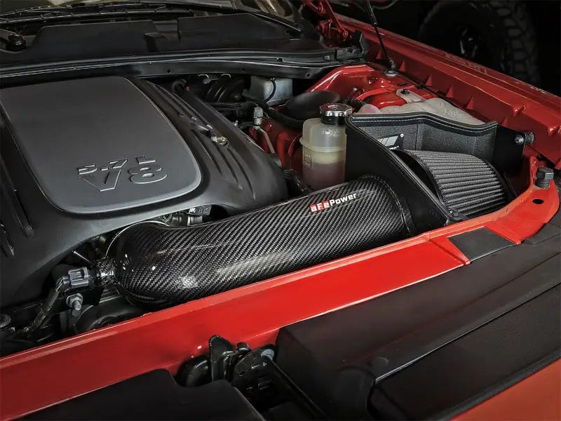 aFe POWER Magnum FORCE Carbon Fiber Stage 2 Track Series Pro Dry S CAIS - 11-18 Dodge Challenger V8 - Truck & Automotive