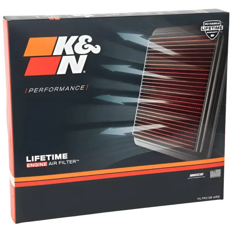 Air Filter Washable; Red; Cotton Gauze; Panel - Truck & Automotive