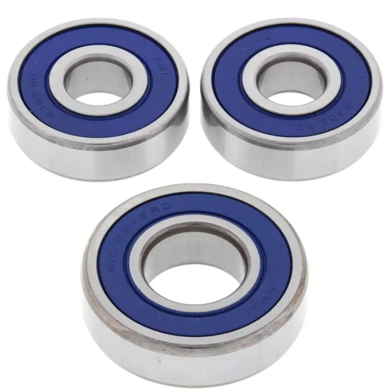 Blue sealed bearings from All Balls 25-1156 wheel bearing kit for smooth rides