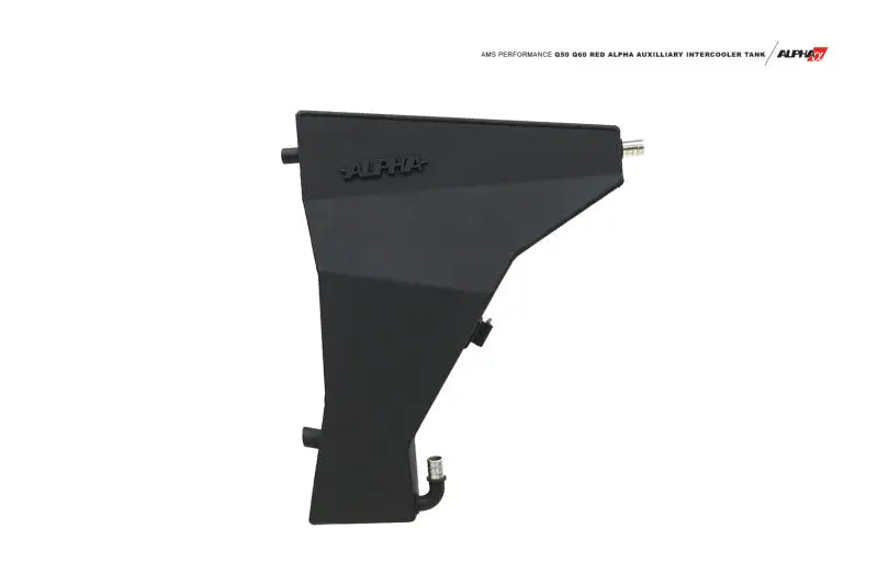 Black AMS Performance auxiliary intercooler tank for Infiniti Q60 Red Sport Alpha