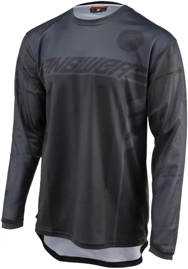 Gray long-sleeved mesh jersey from Answer 25 Arkon Nitrus Jersey Black/Grey Small