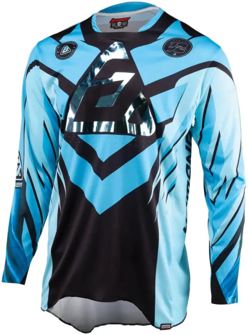 Blue and black long-sleeved elite xotic jersey for youth, Answer 25 Elite Xotic Jersey Sapphire/Black Small
