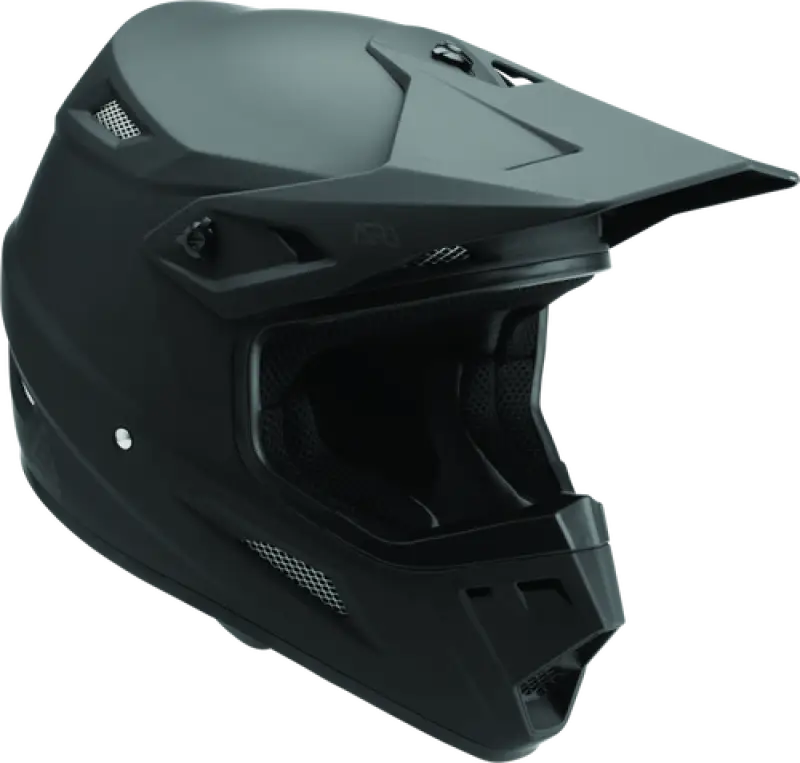 Matte black Answer AR1 Solid helmet with visor for off-road riding