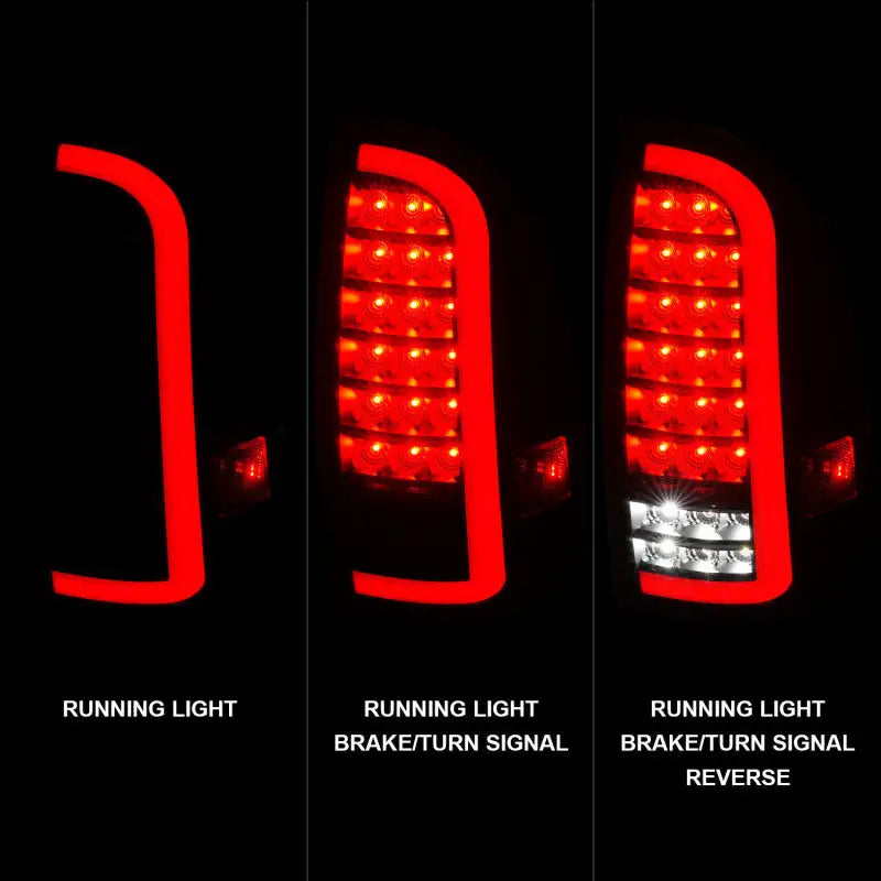 ANZO Toyota Tacoma full LED tail lights with light bar, red brake/turn signals